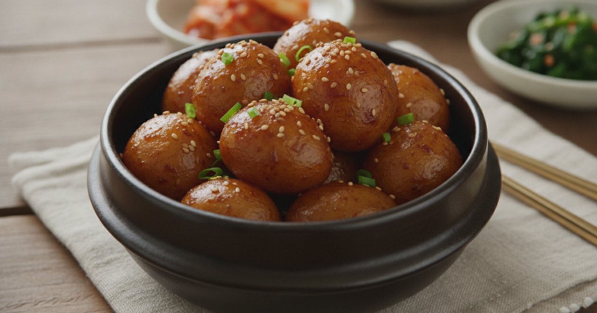 Gamja Jorim: Korean Braised Potatoes with Soy-Garlic Glaze