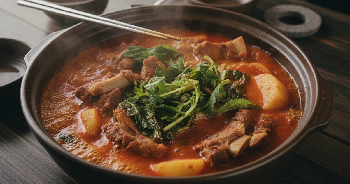 Gamjatang: Fiery Korean Pork Bone and Potato Soup Recipe