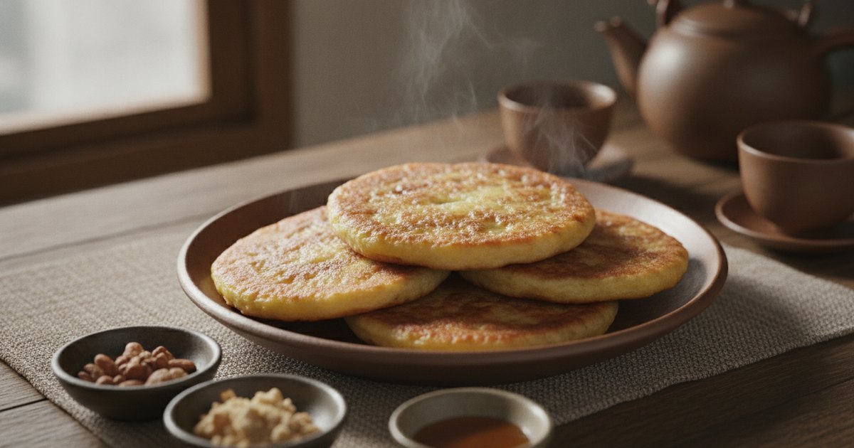 Hotteok (호떡): Korean Sweet Pancakes with Molten Brown Sugar Filling