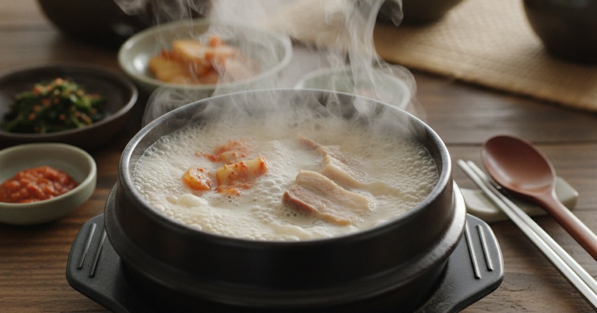 Kongbiji Jjigae: Creamy Korean Ground Soybean Stew with Kimchi and Pork