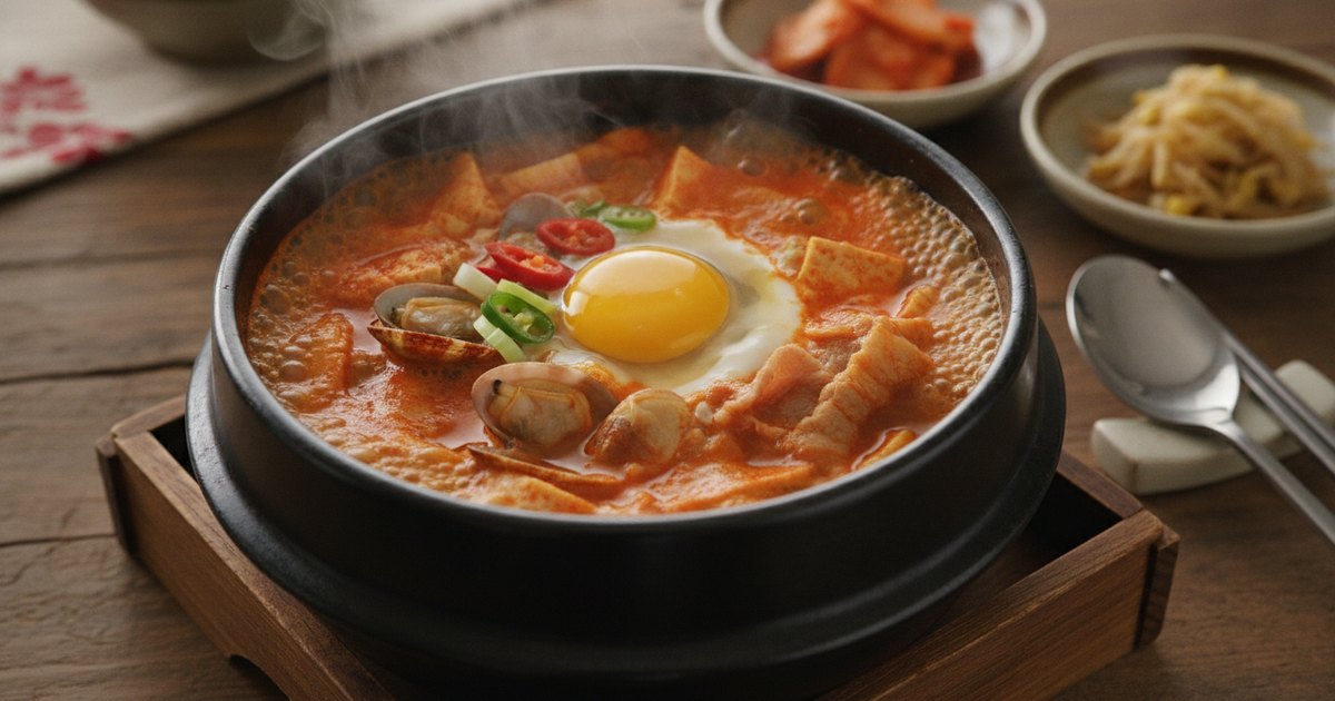 순두부찌개：韩国嫩豆腐锅