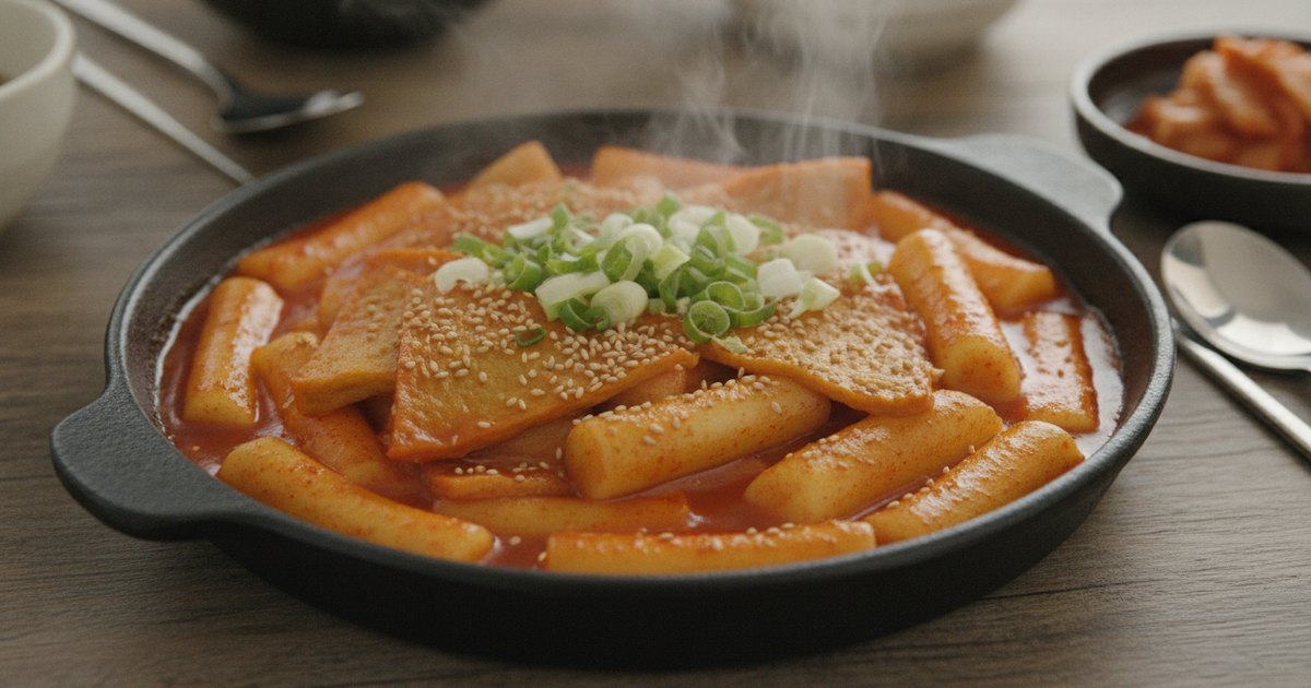 辣炒年糕（Tteokbokki）：韩国辣年糕
